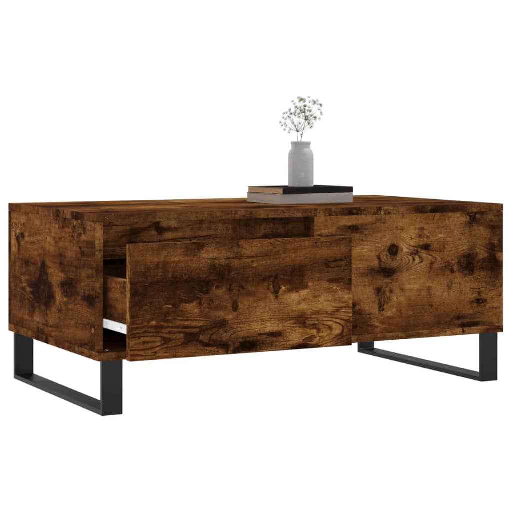 Salongbord røkt eik 90x50x36,5 cm konstruert tre