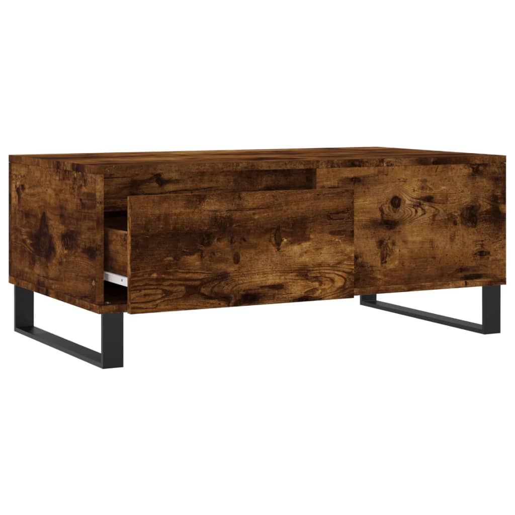 Salongbord røkt eik 90x50x36,5 cm konstruert tre