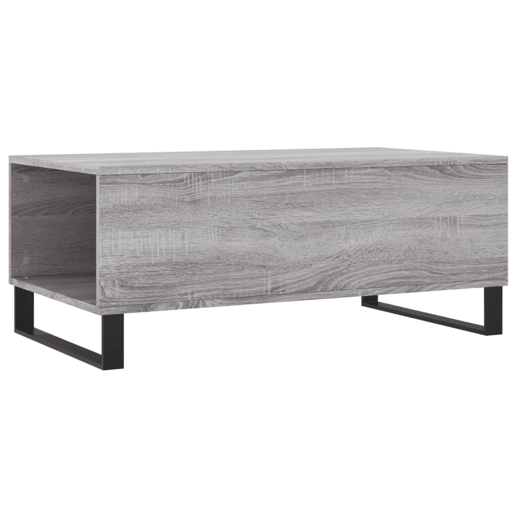 Salongbord grå sonoma 90x50x36,5 cm konstruert tre