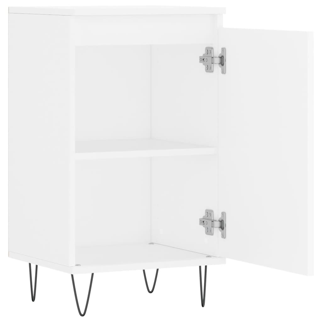Skjenk hvit 40x35x70 cm konstruert tre