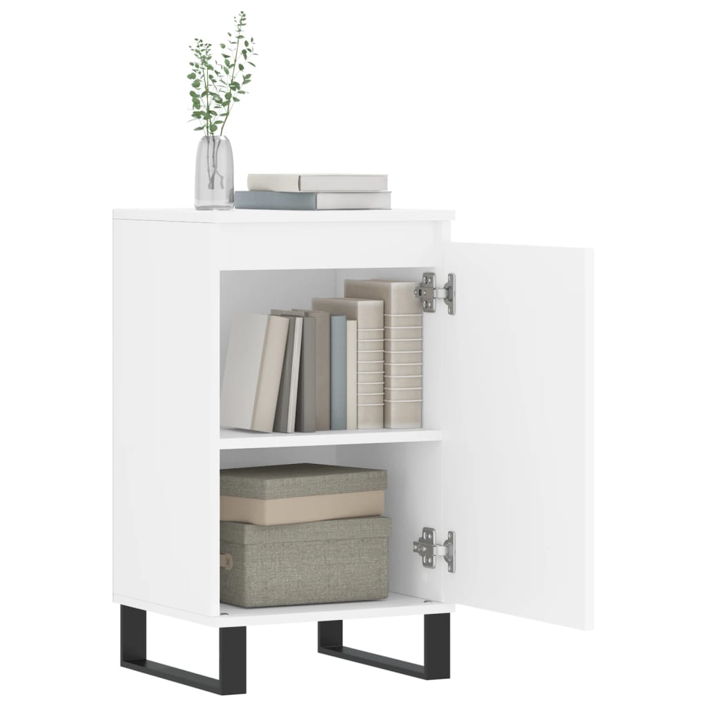 Skjenk hvit 40x35x70 cm konstruert tre