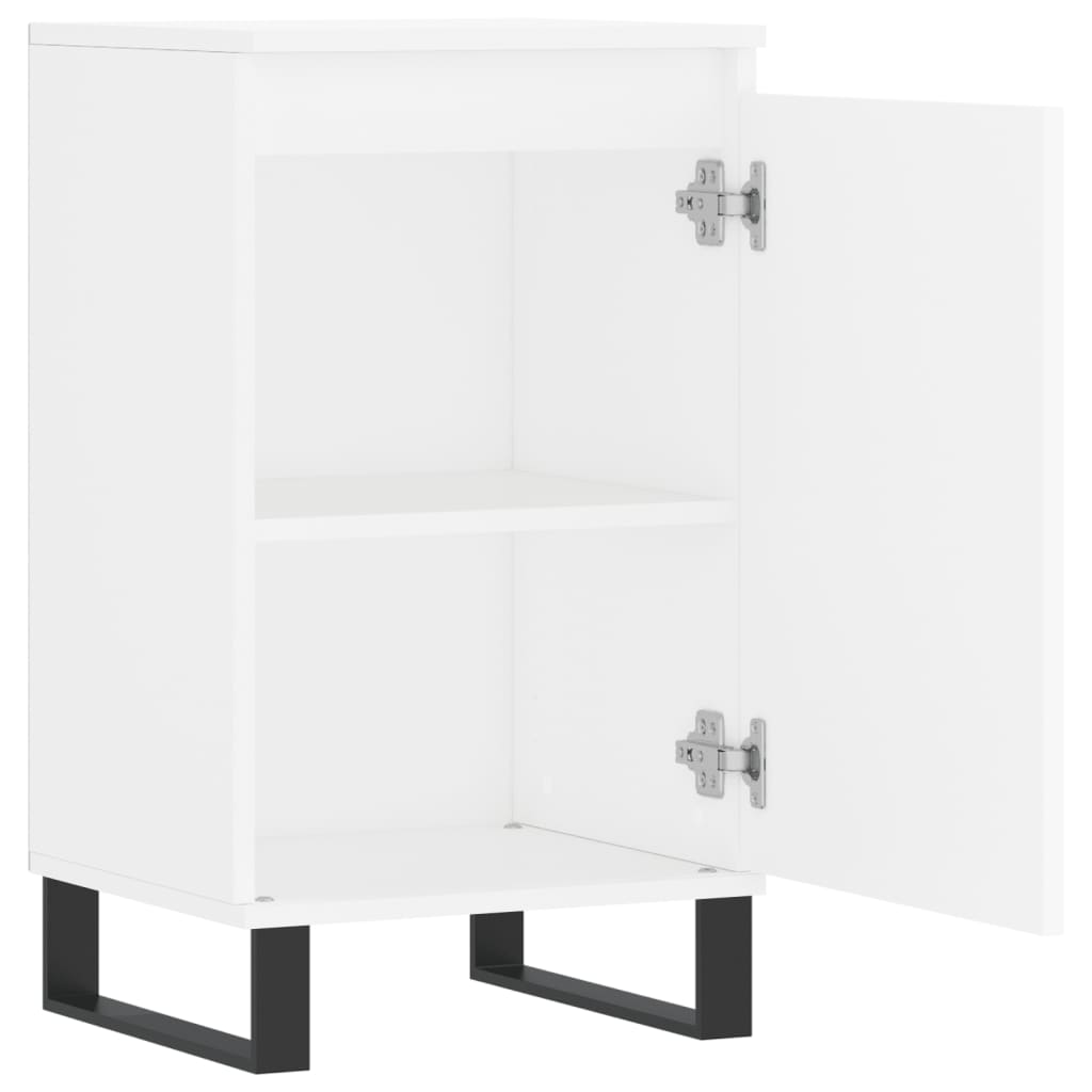 Skjenk hvit 40x35x70 cm konstruert tre