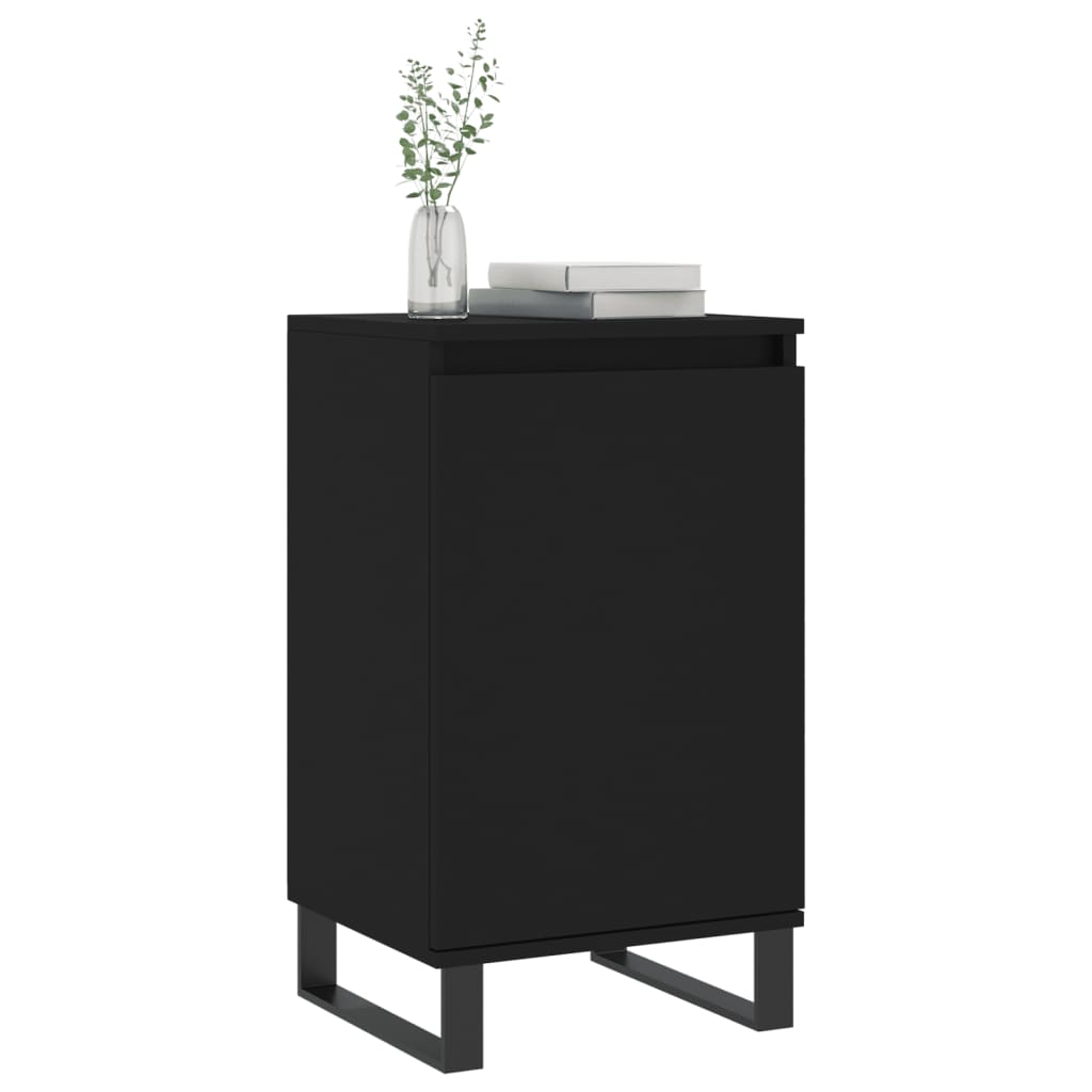 Skjenk 2 stk svart 40x35x70 cm konstruert tre
