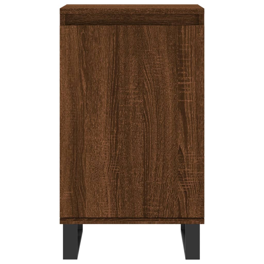Skjenker 2 stk brun eik 40x35x70 cm konstruert tre