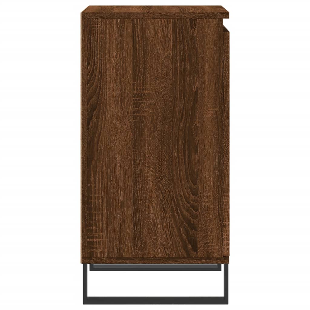 Skjenker 2 stk brun eik 40x35x70 cm konstruert tre