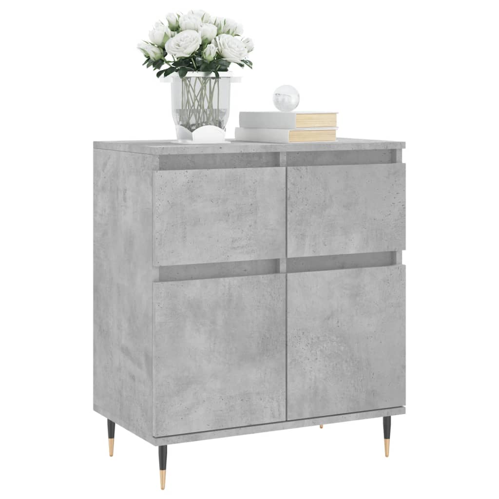 Skjenk betonggrå 60x35x70 cm konstruert tre