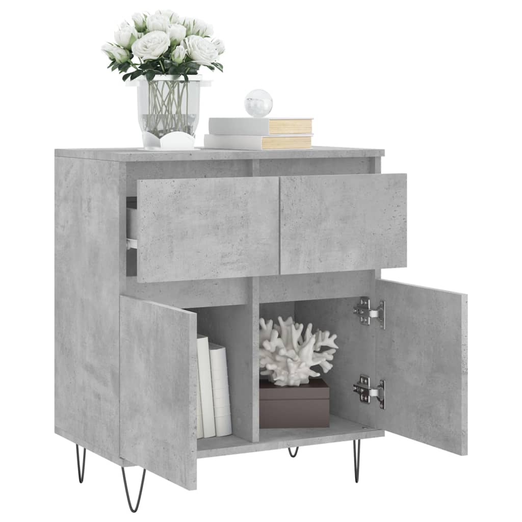 Skjenk betonggrå 60x35x70 cm konstruert tre