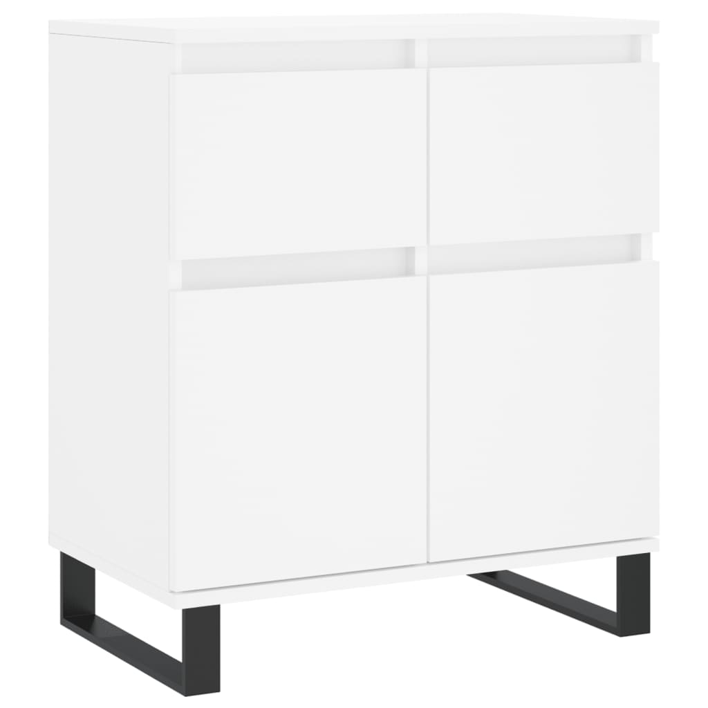Skjenk hvit 60x35x70 cm konstruert tre