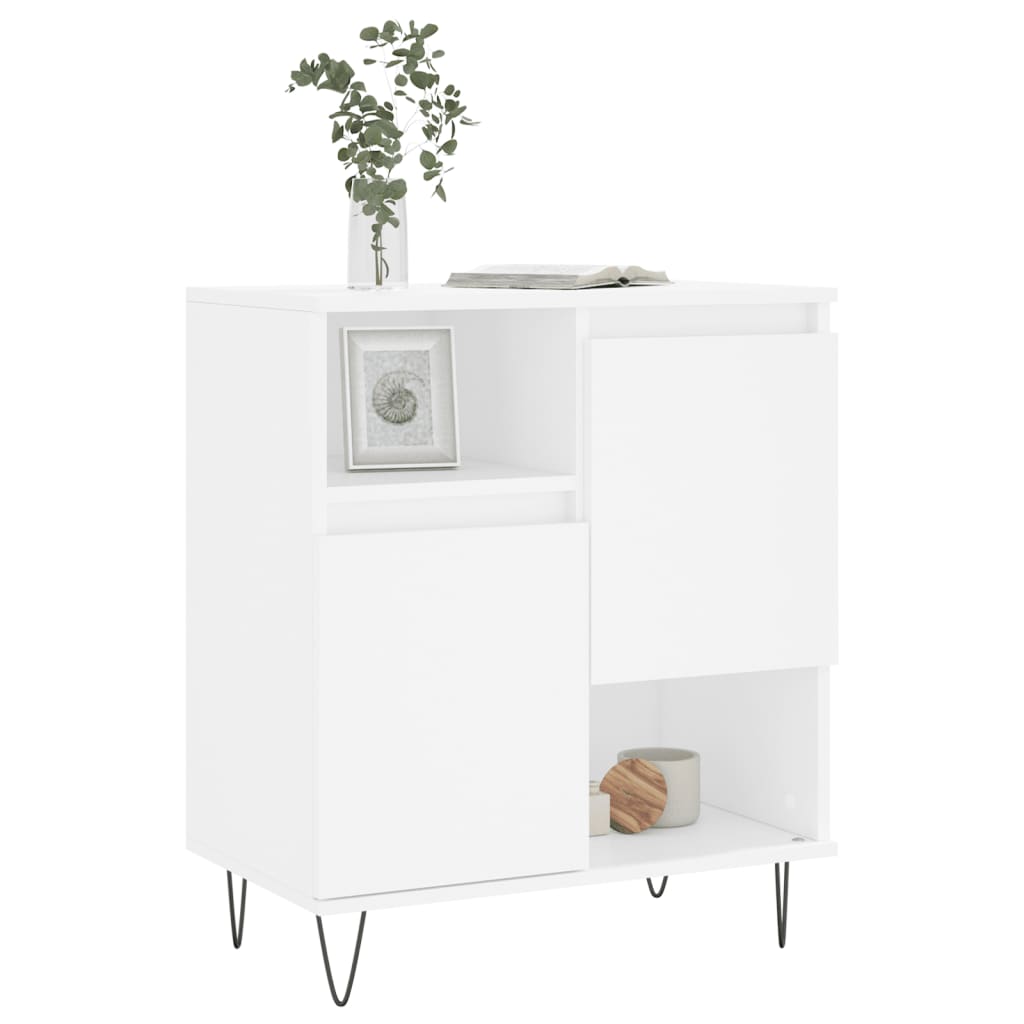 Skjenk hvit 60x35x70 cm konstruert tre