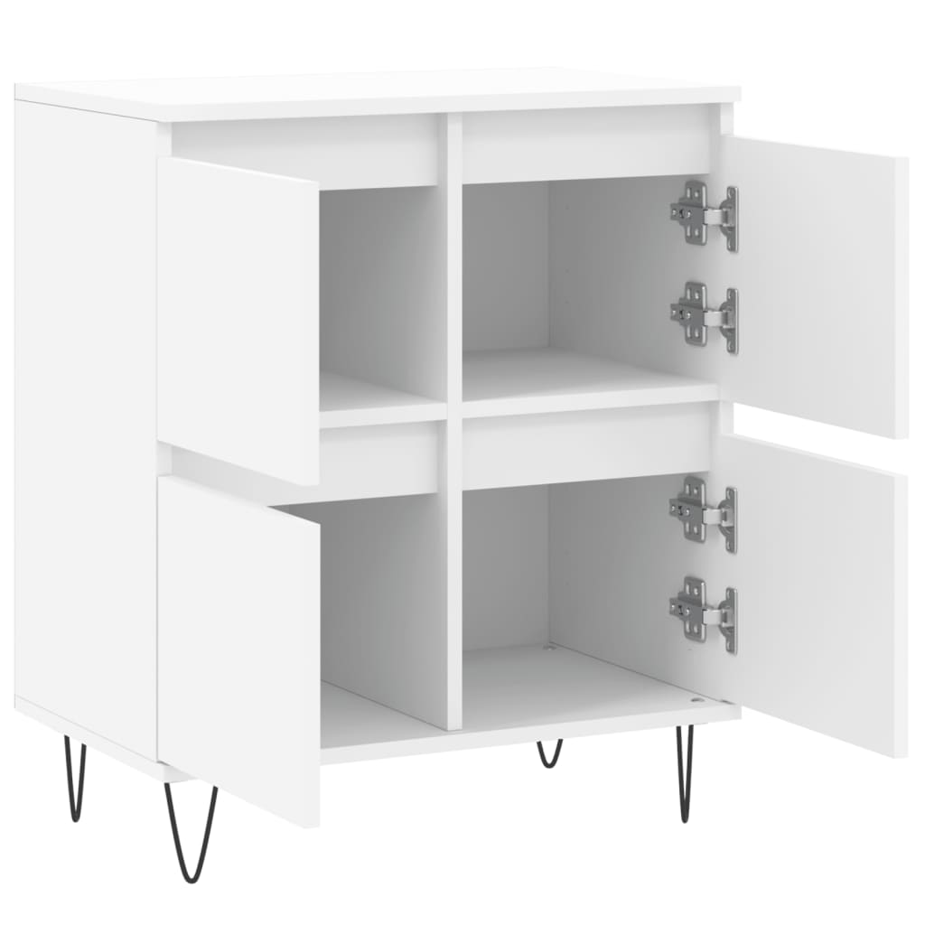 Skjenk hvit 60x35x70 cm konstruert tre vidaXL