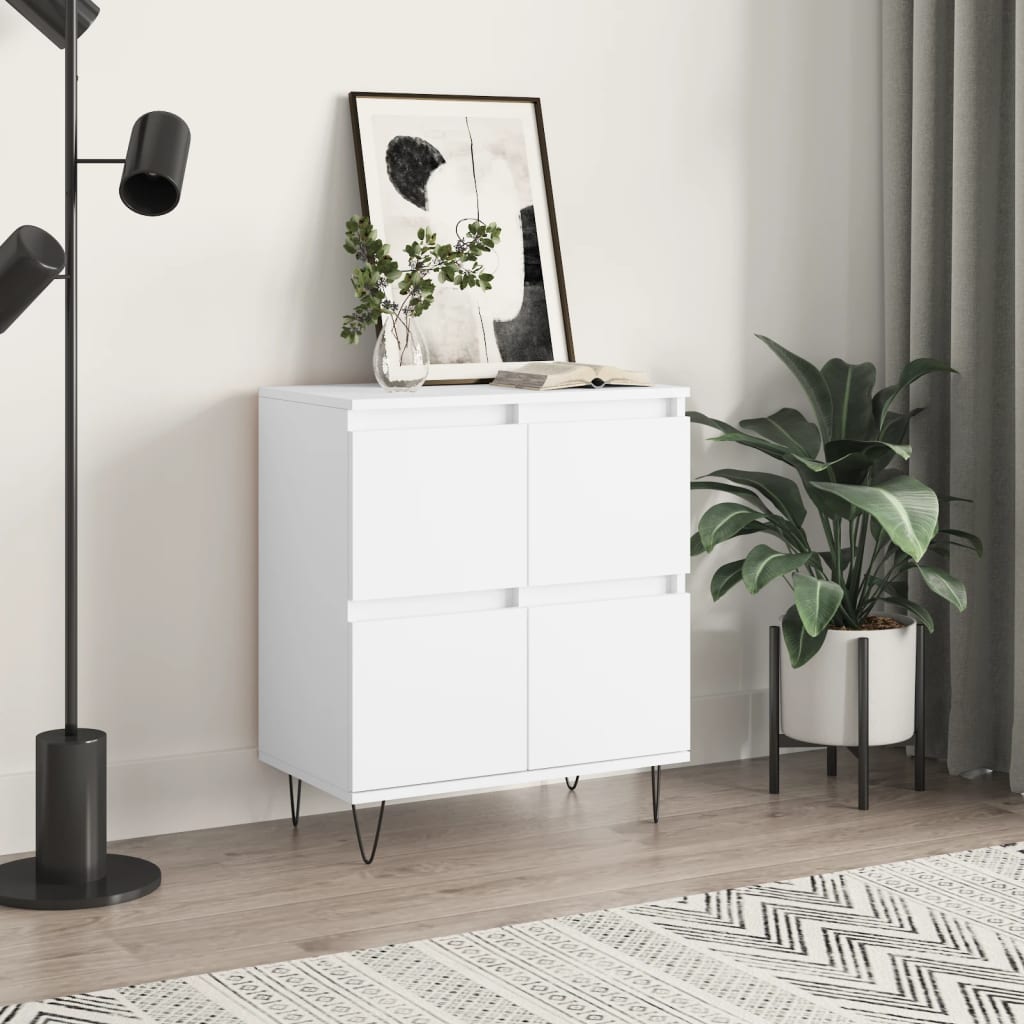 Skjenk hvit 60x35x70 cm konstruert tre vidaXL