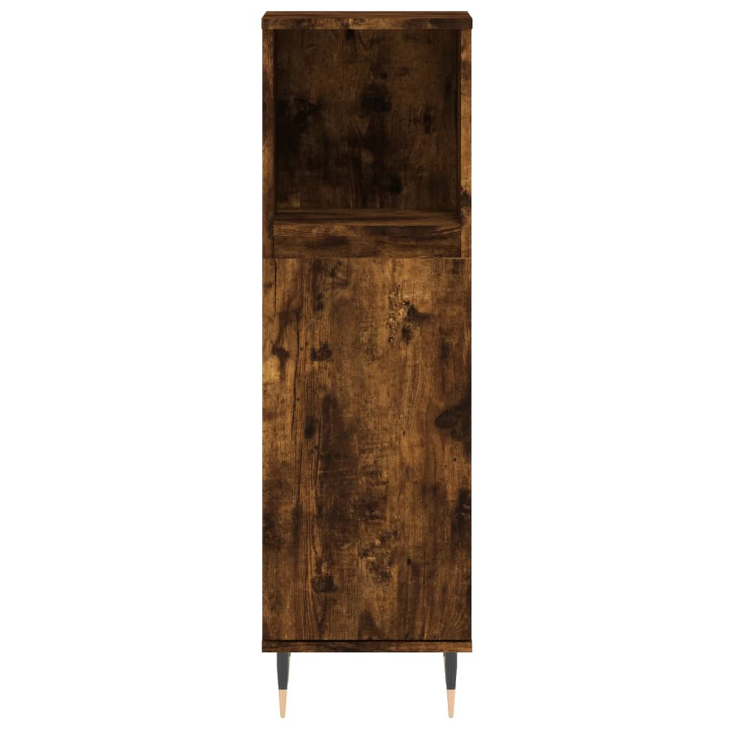 Baderomsskap røkt eik 30x30x100 cm konstruert tre