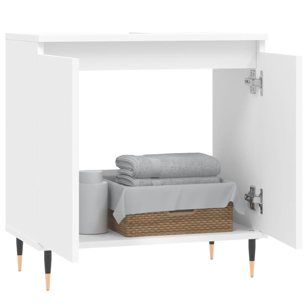 Servantskap hvit 58x33x60 cm konstruert tre