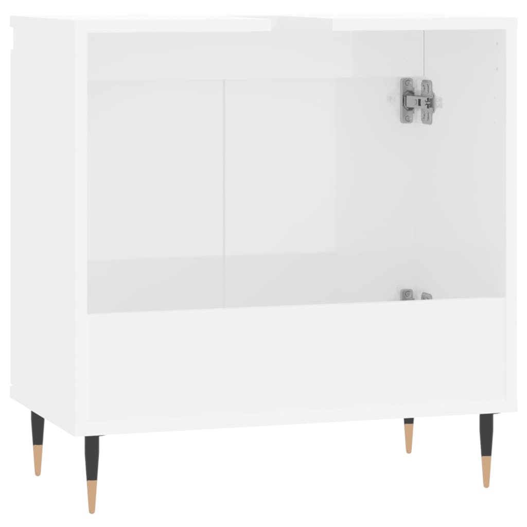 Servantskap høyglans hvit 58x33x60 cm konstruert tre