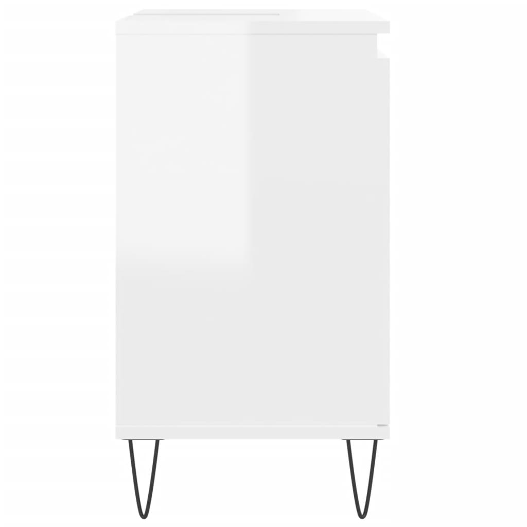 Servantskap høyglans hvit 58x33x60 cm konstruert tre