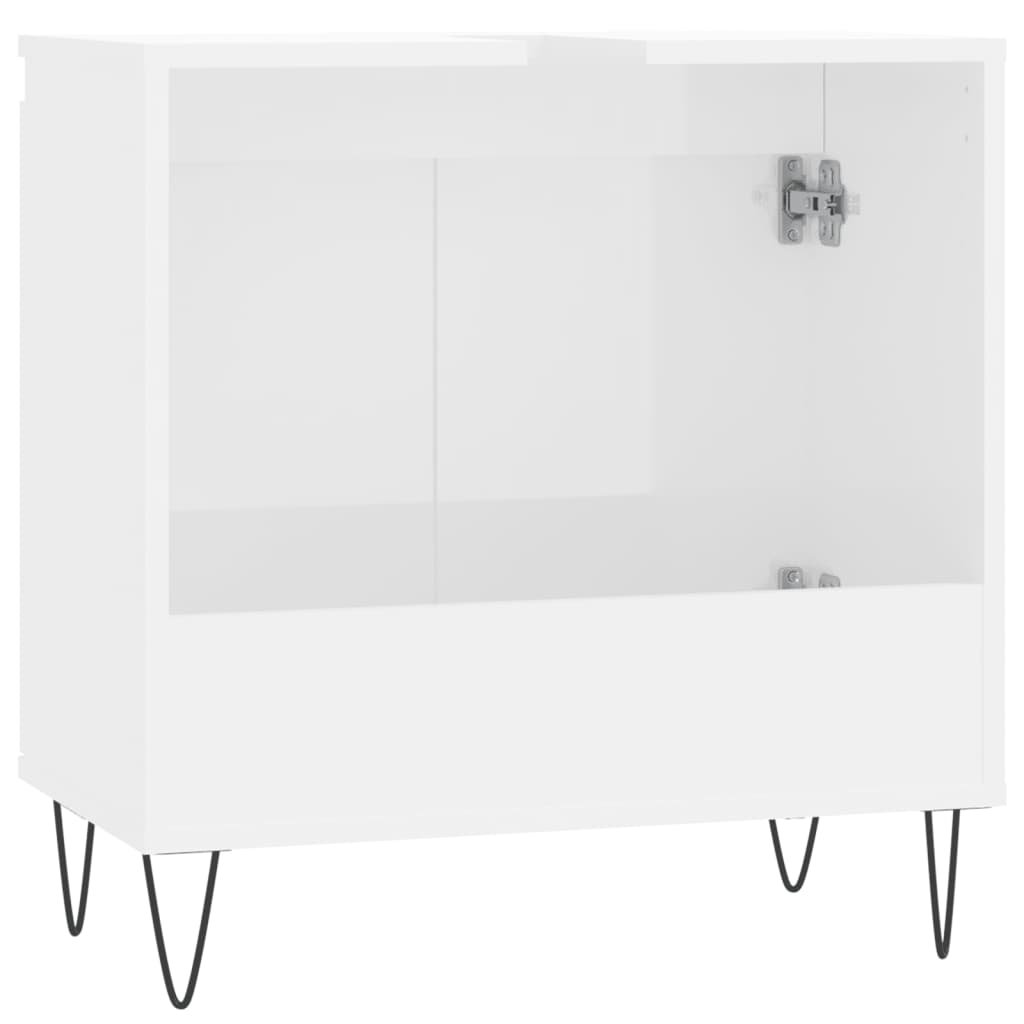 Servantskap høyglans hvit 58x33x60 cm konstruert tre