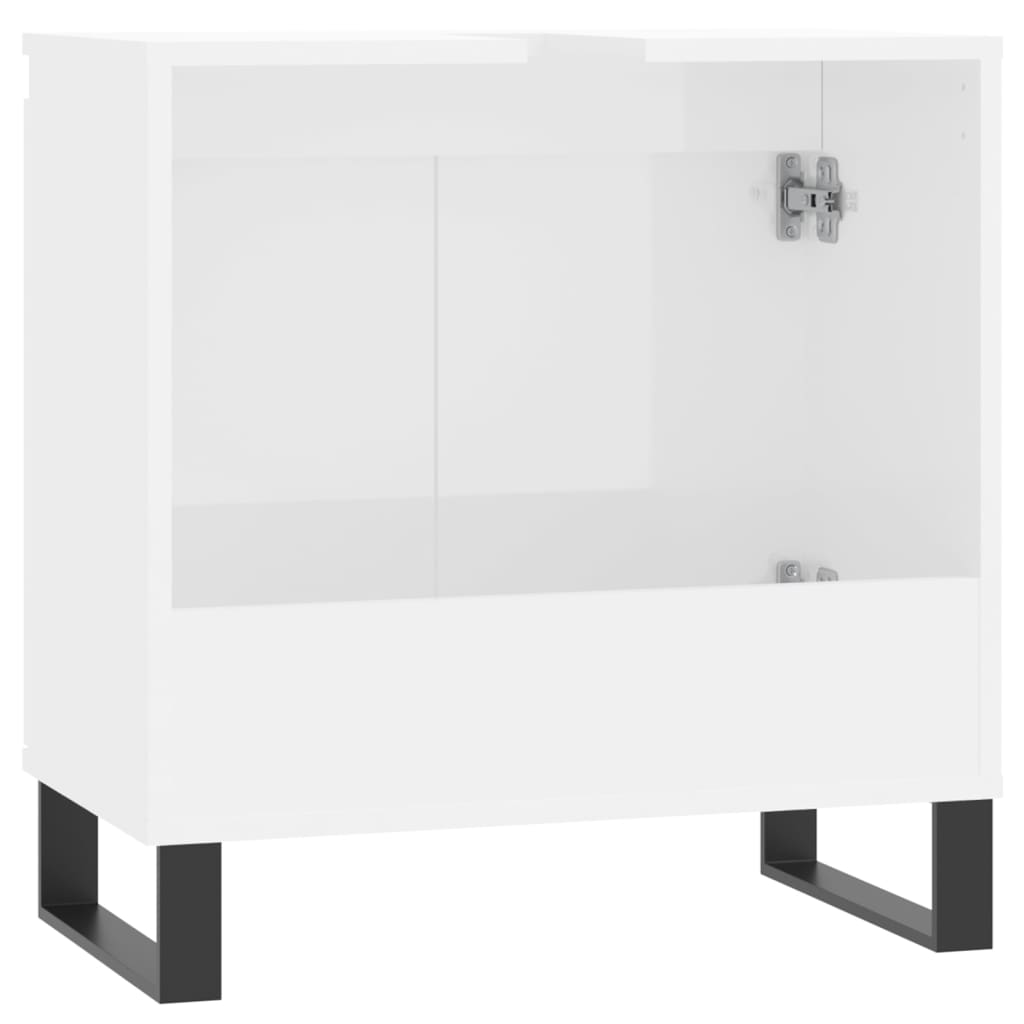 Servantskap høyglans hvit 58x33x60 cm konstruert tre