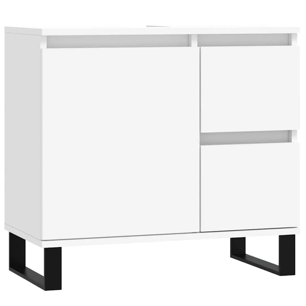 Baderomsskap hvit 65x33x60 cm konstruert tre vidaXL