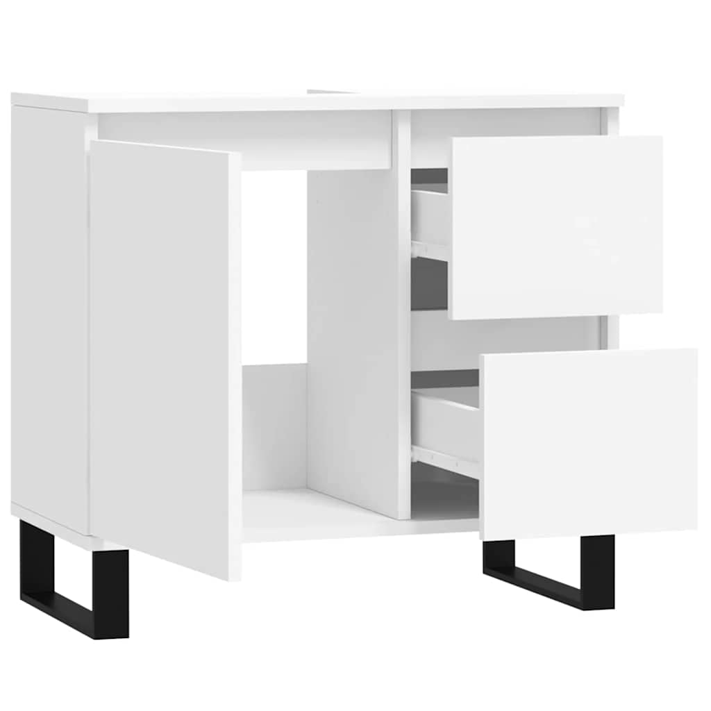 Baderomsskap hvit 65x33x60 cm konstruert tre vidaXL
