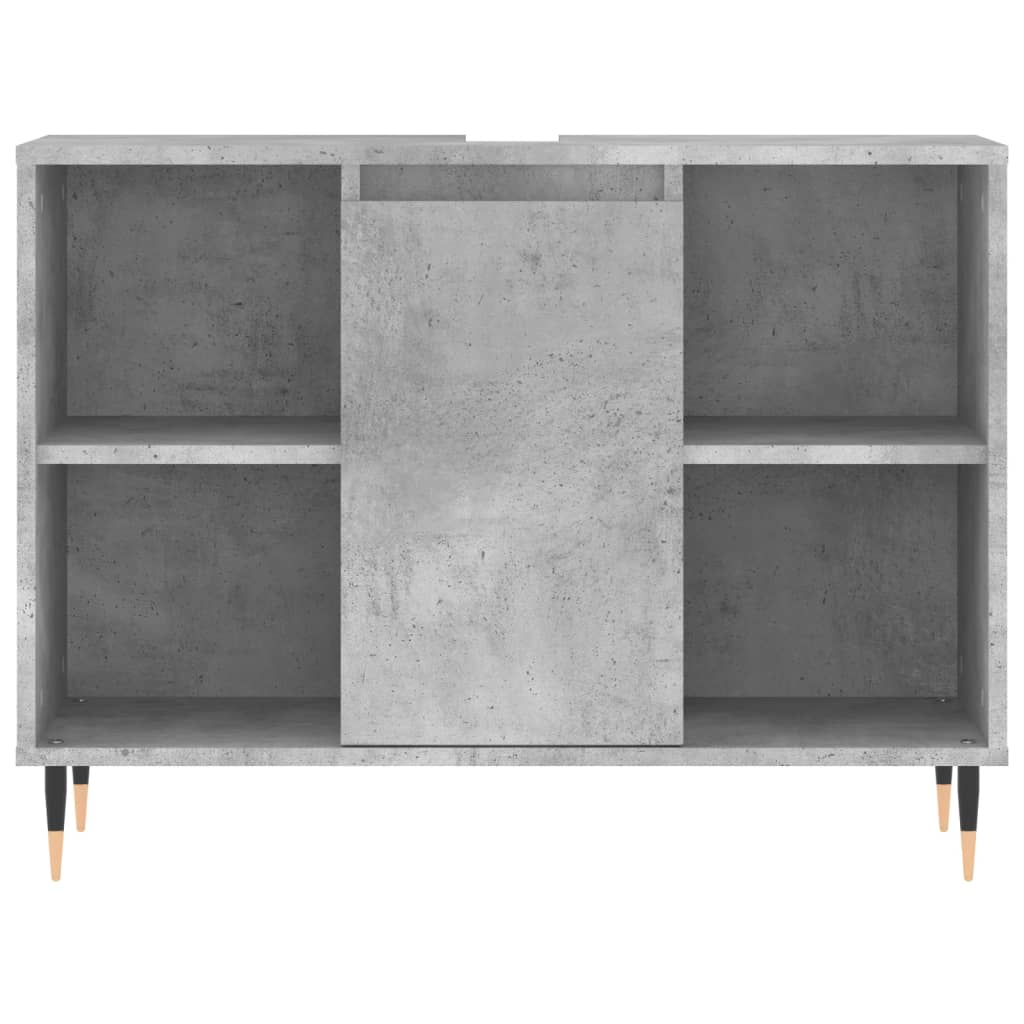 Baderomsskap betonggrå 80x33x60 cm konstruert tre