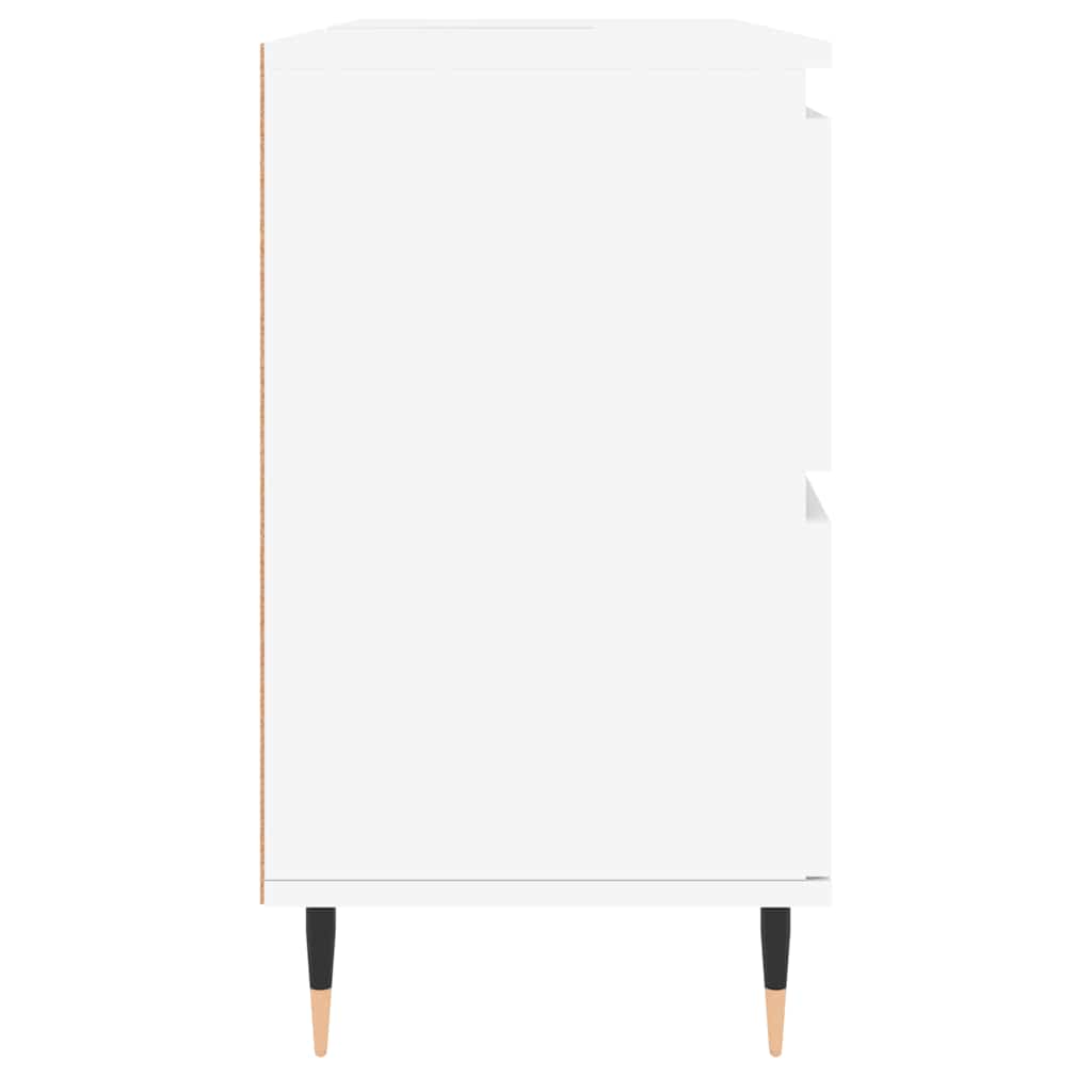 Baderomsskap hvit 80x33x60 cm konstruert tre