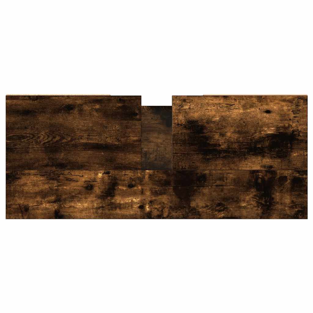 Baderomsskap røkt eik 80x33x60 cm konstruert tre