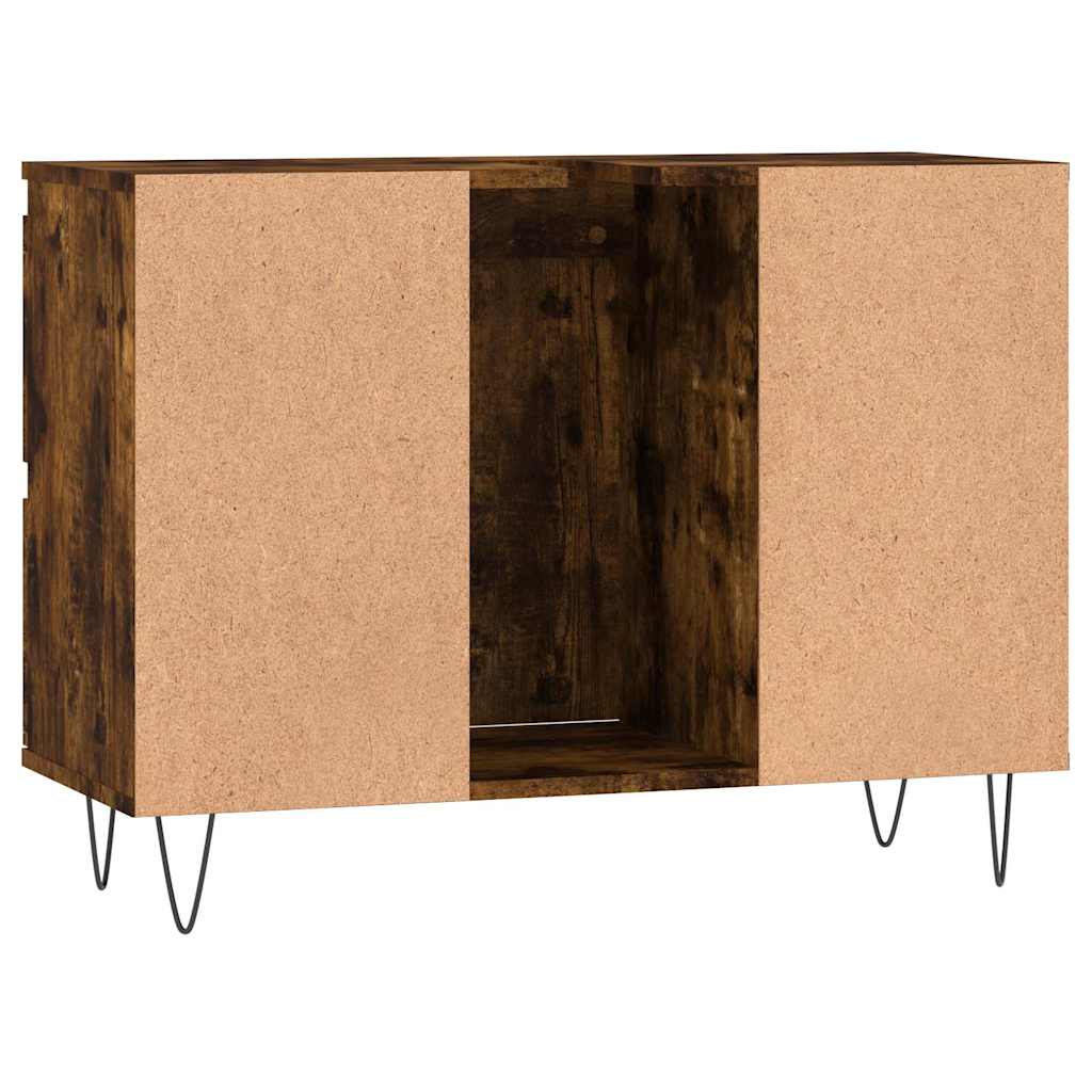 Baderomsskap røkt eik 80x33x60 cm konstruert tre
