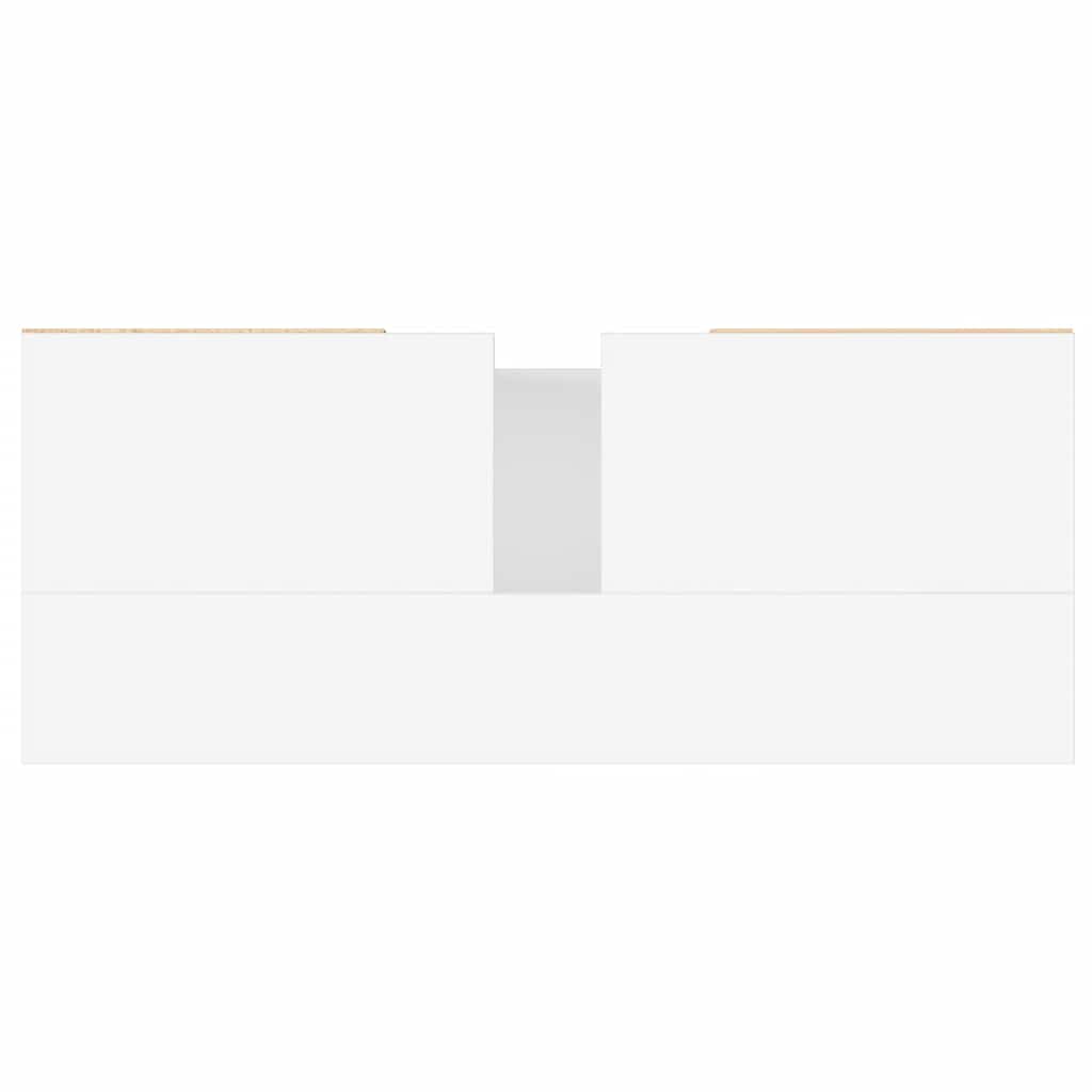 Baderomsskap hvit 80x33x60 cm konstruert tre