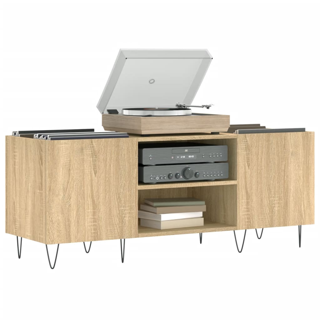Hifi-benk sonoma eik 121x38x48 cm konstruert tre