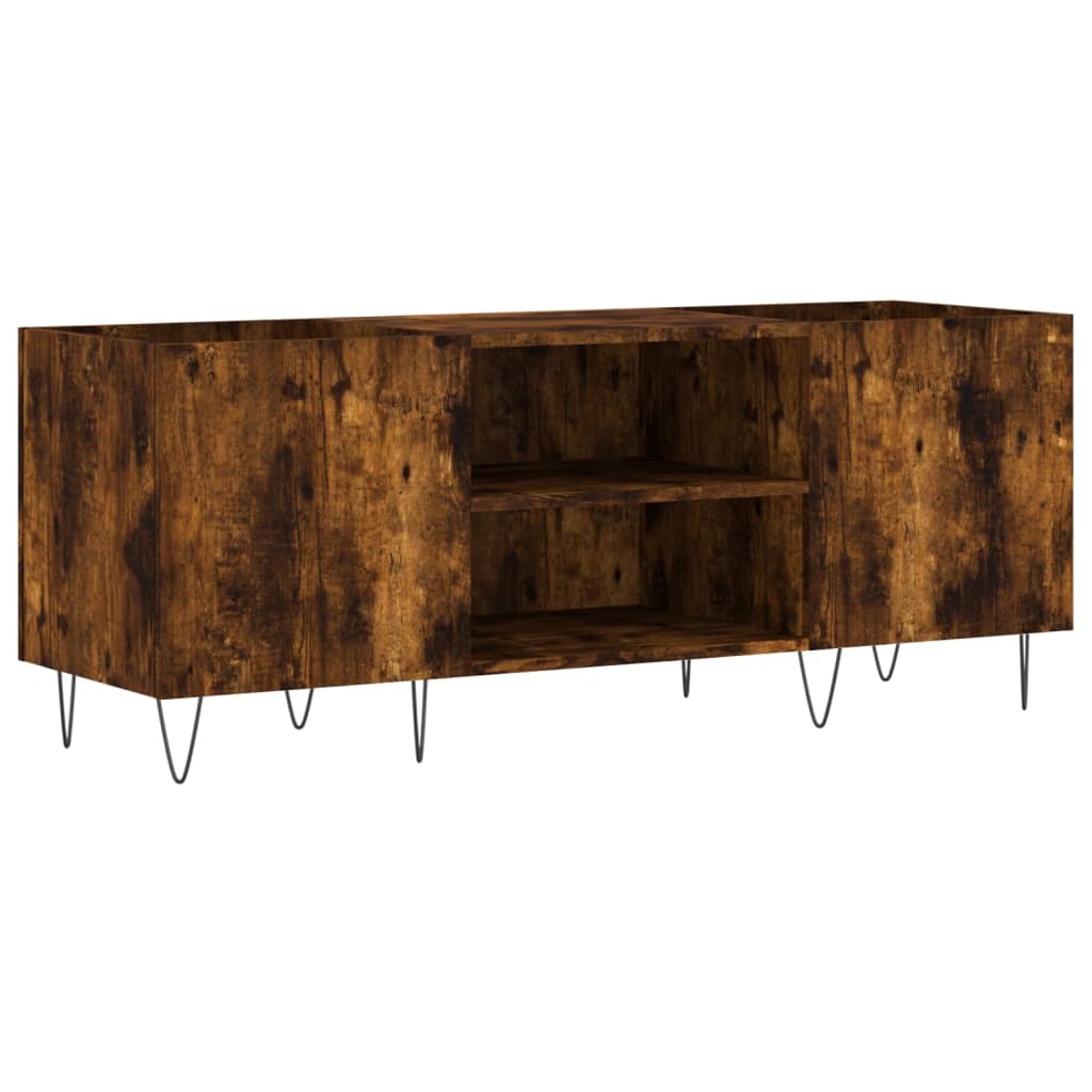 Hifi-benk røkt eik 121x38x48 cm konstruert tre