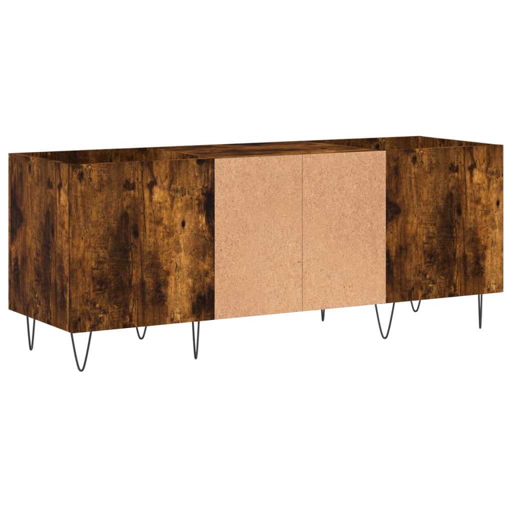 Hifi-benk røkt eik 121x38x48 cm konstruert tre