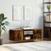 Hifi-benk røkt eik 121x38x48 cm konstruert tre