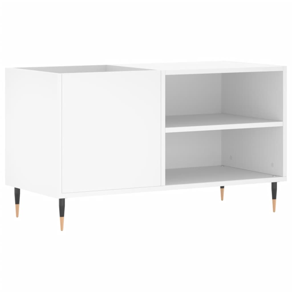 Hifi-benk hvit 85x38x48 cm konstruert tre