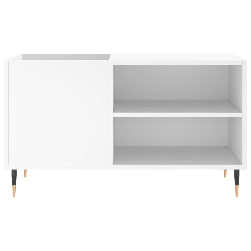 Hifi-benk hvit 85x38x48 cm konstruert tre