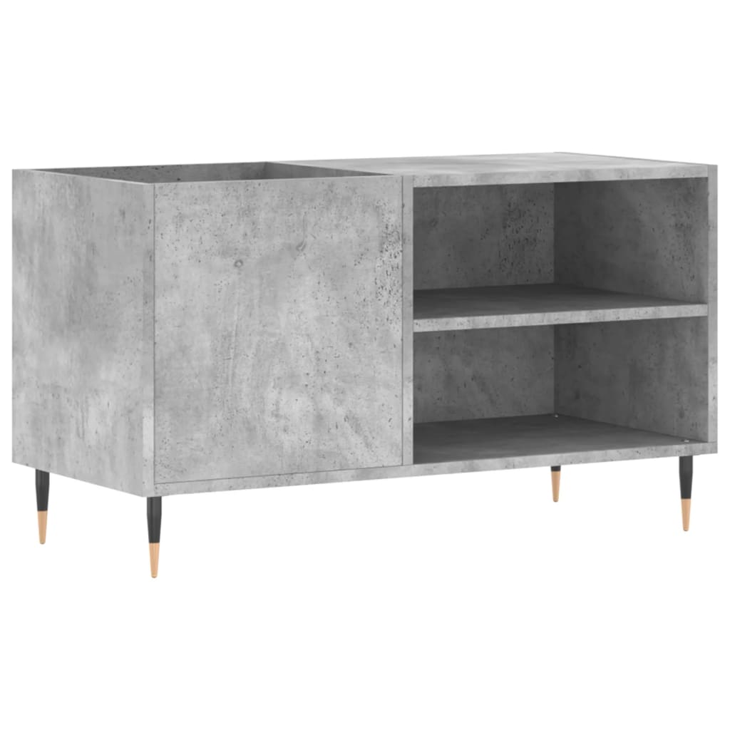 Hifi-benk betonggrå 84,5x38x48 cm konstruert tre