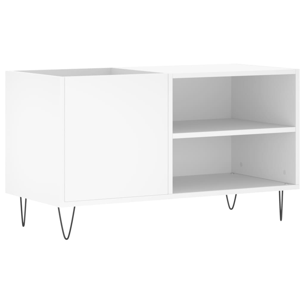 Hifi-benk hvit 85x38x48 cm konstruert tre