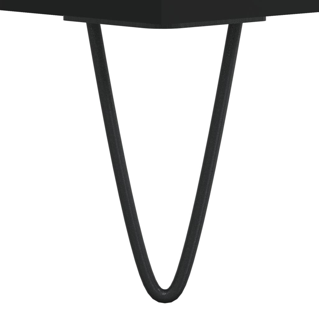 Hifi-benk svart 85x38x48 cm konstruert tre