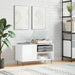 Hifi-benk høyglans hvit 85x38x48 cm konstruert tre