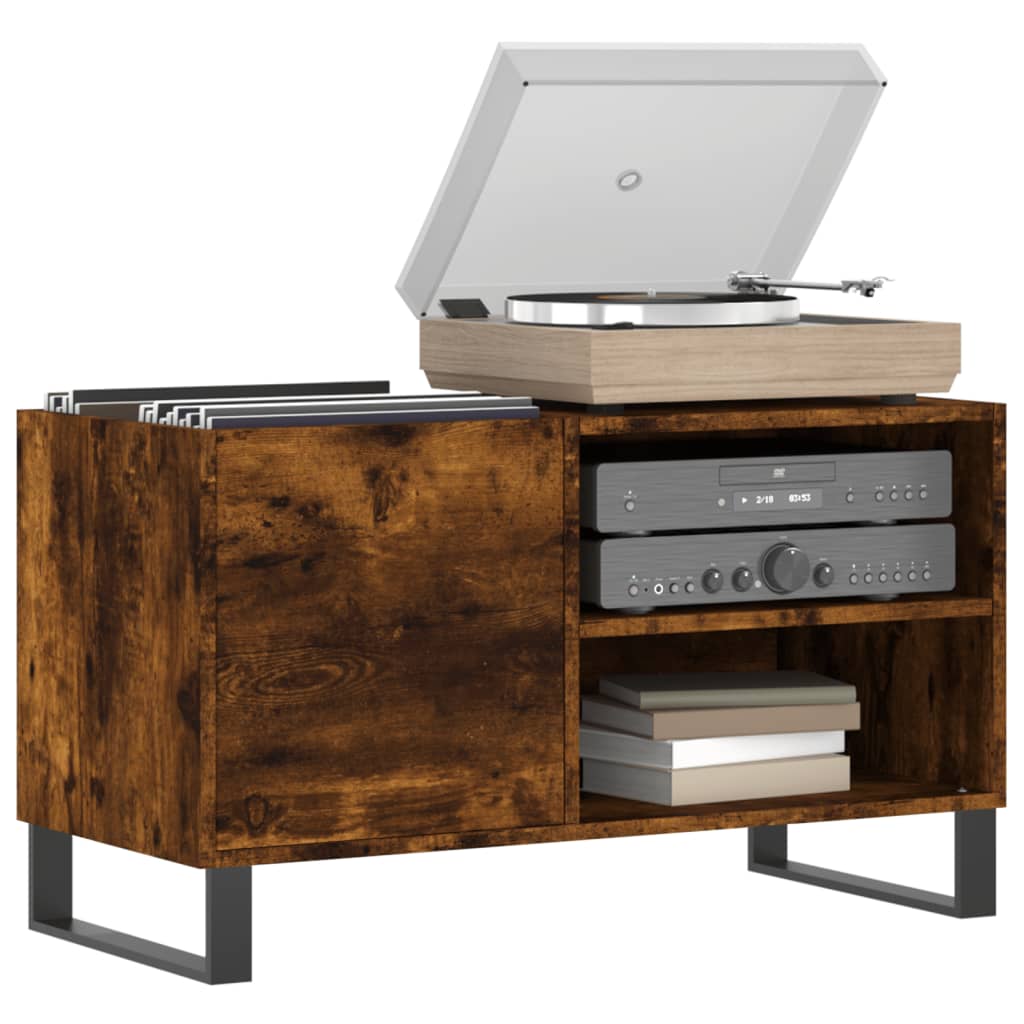 Hifi-benk røkt eik 85x38x48 cm konstruert tre