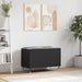 Hifi-benk svart 74,5x38x48 cm konstruert tre