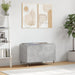 Hifi-benk betonggrå 74,5x38x48 cm konstruert tre