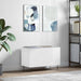 Hifi-benk høyglans hvit 74,5x38x48 cm konstruert tre