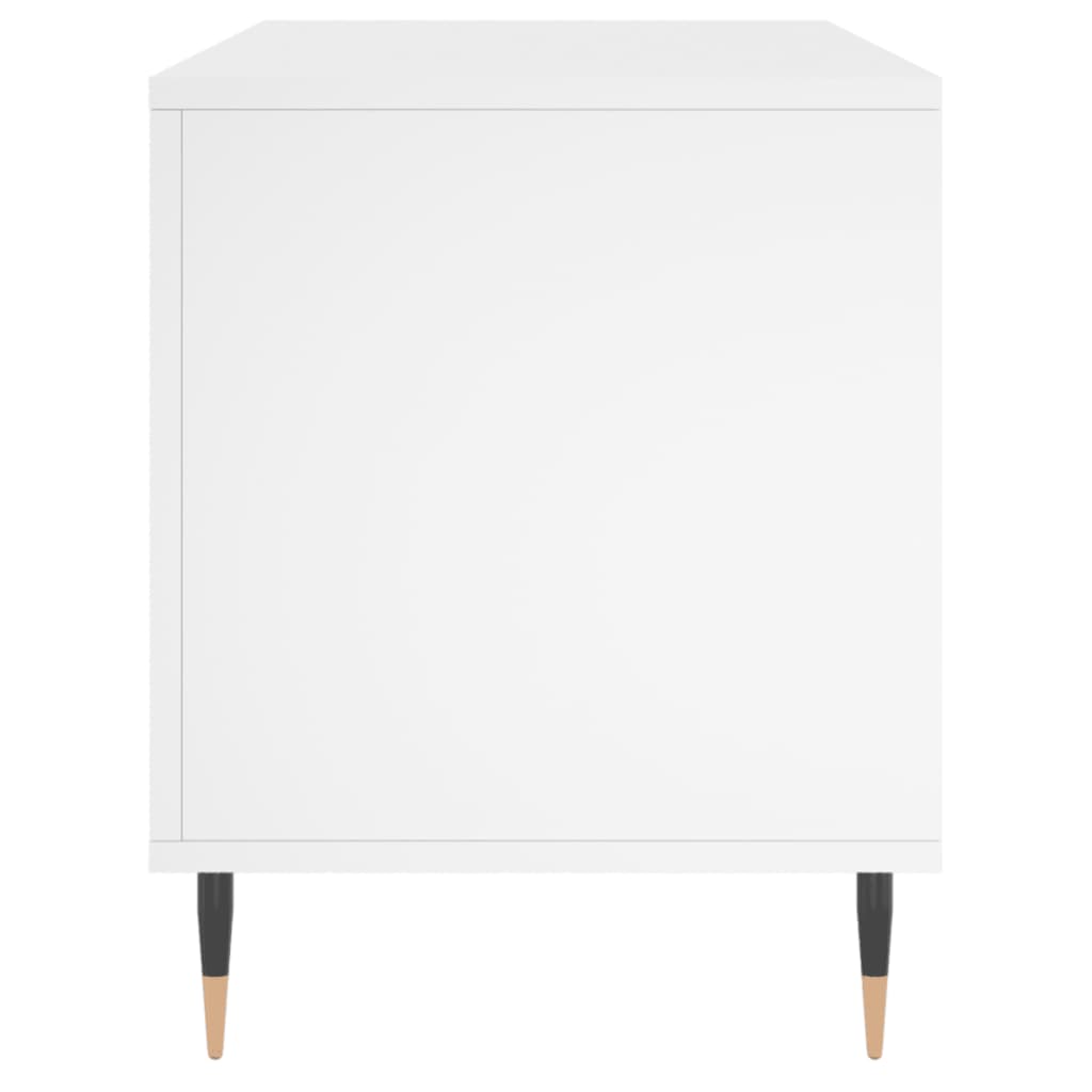 Hifi-benk hvit 100x38x48 cm konstruert tre