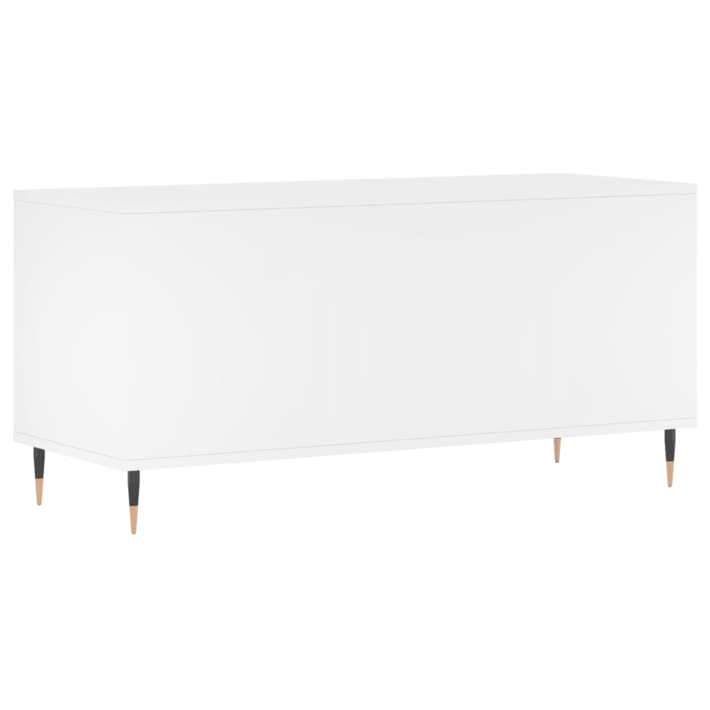 Hifi-benk hvit 100x38x48 cm konstruert tre