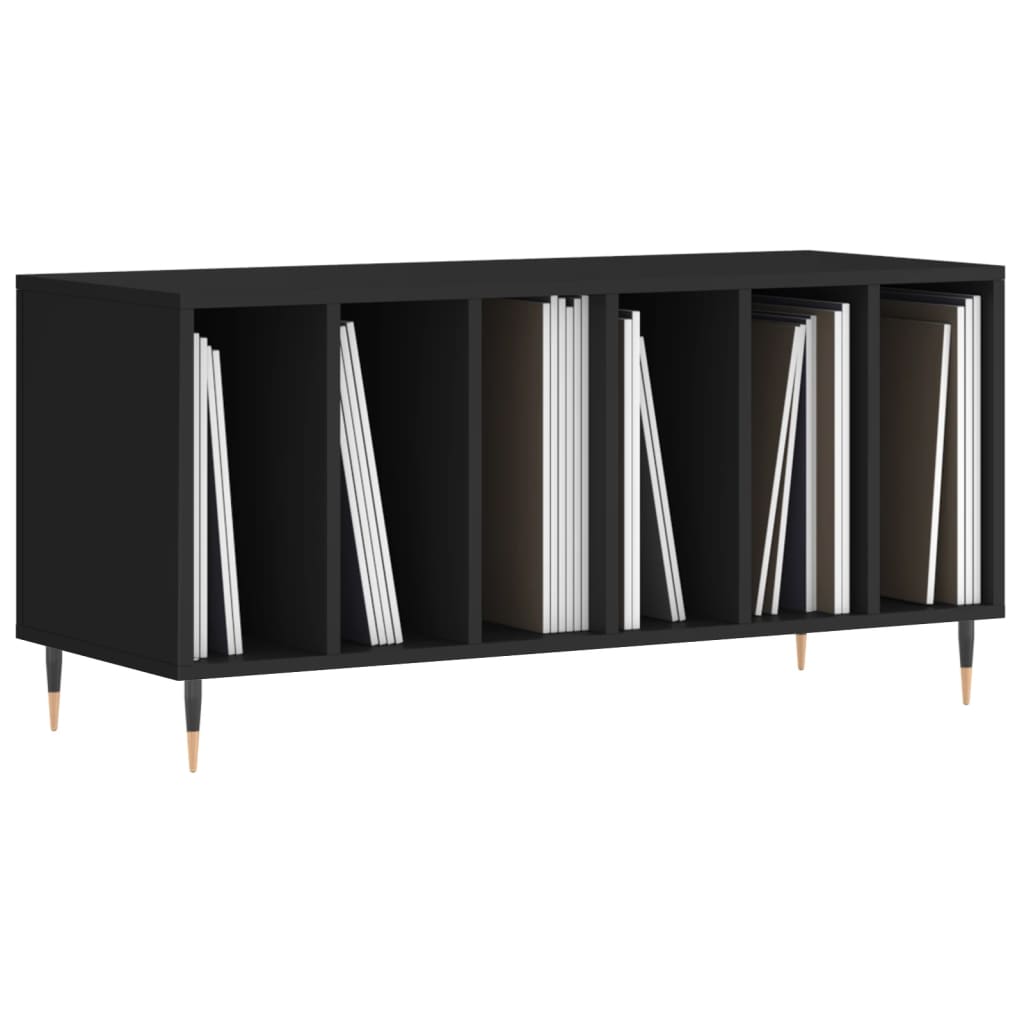 Hifi-benk svart 100x38x48 cm konstruert tre
