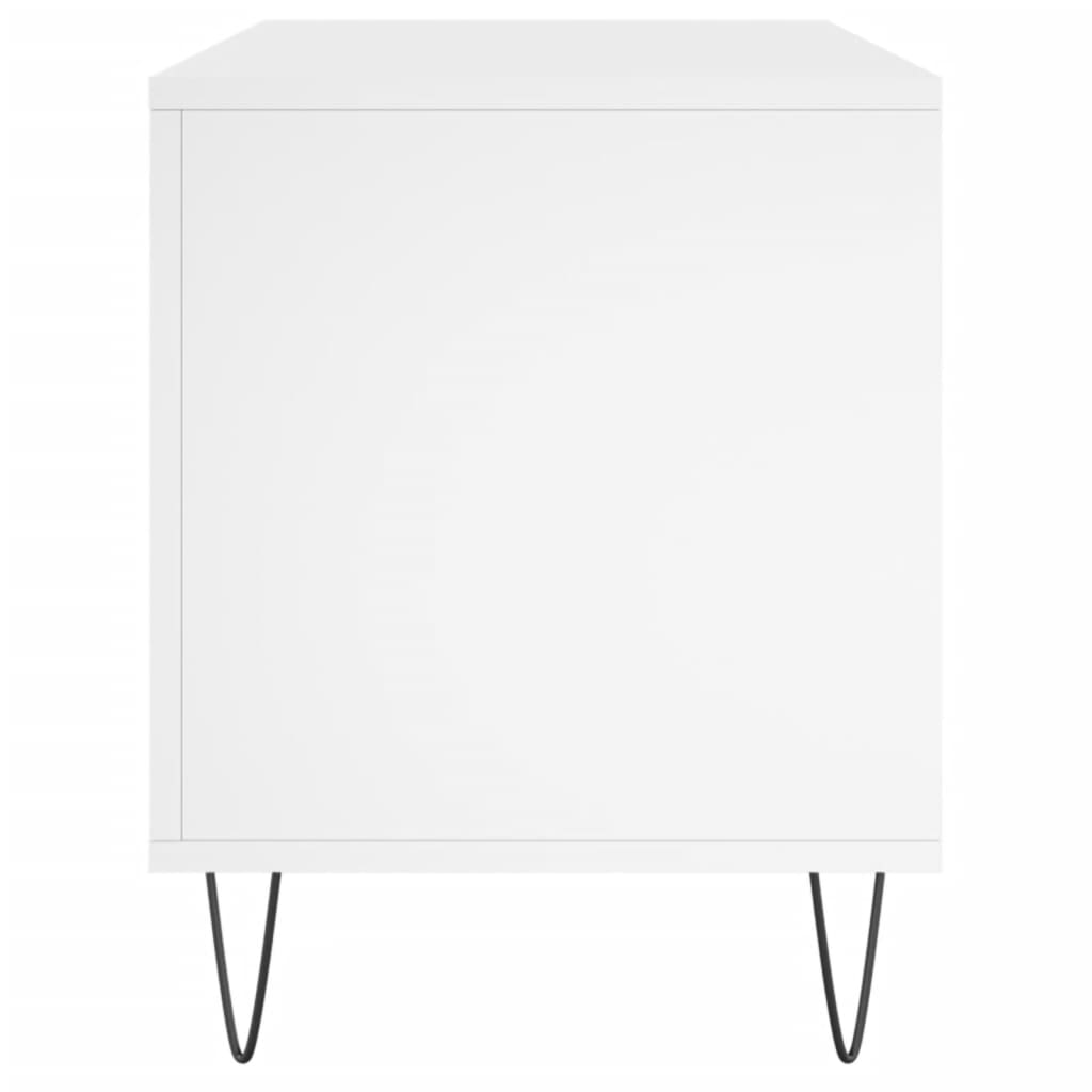 Hifi-benk hvit 100x38x48 cm konstruert tre
