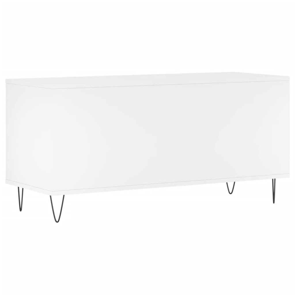 Hifi-benk hvit 100x38x48 cm konstruert tre