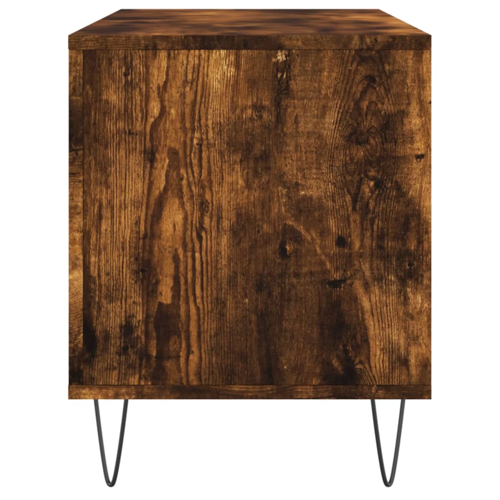 Hifi-benk røkt eik 100x38x48 cm konstruert tre