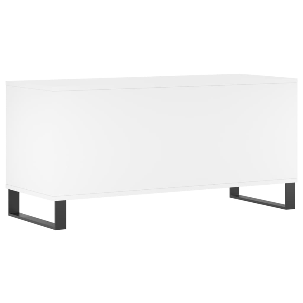 Hifi-benk hvit 100x38x48 cm konstruert tre
