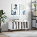 Hifi-benk hvit 100x38x48 cm konstruert tre